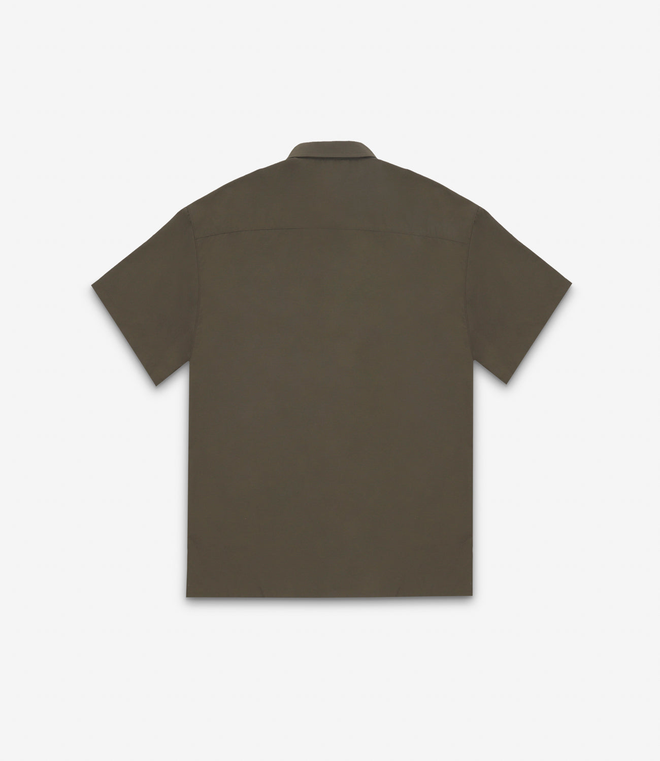 True 2 Size Button-Down Woven Shirt Olive