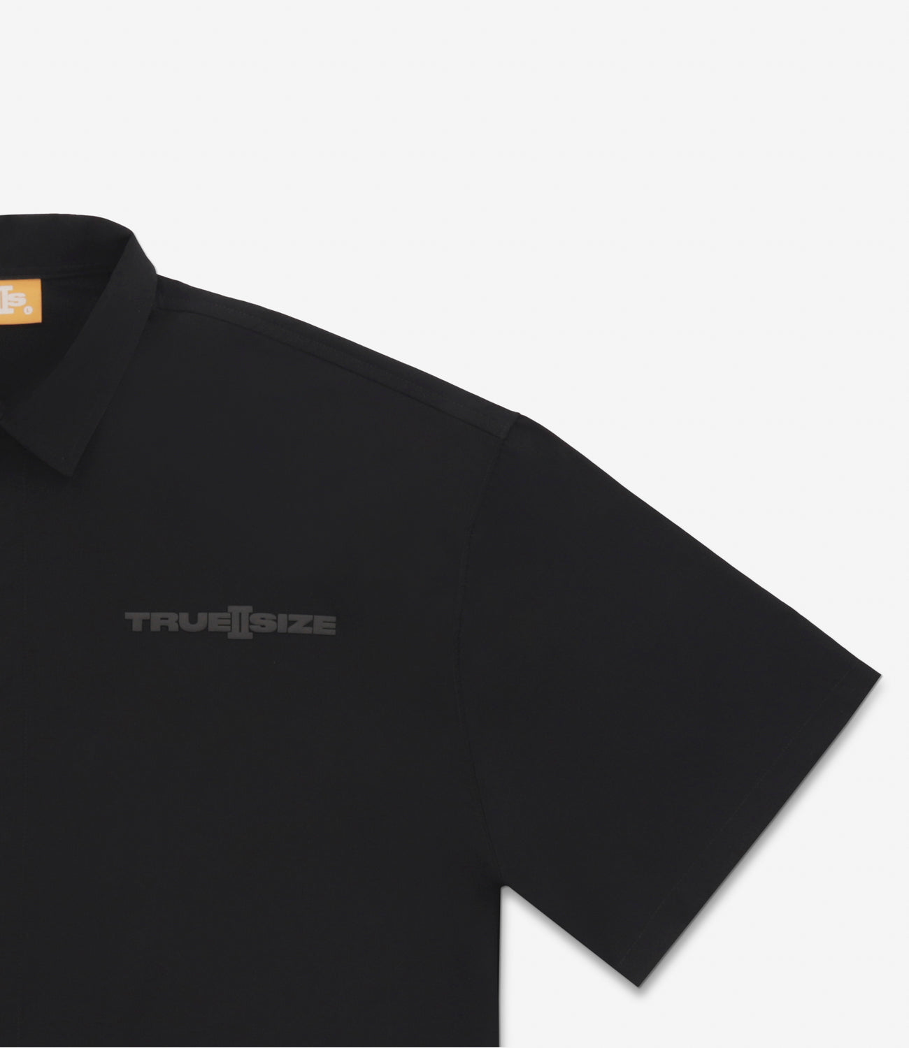 True 2 Size Button-Down Woven Shirt Black