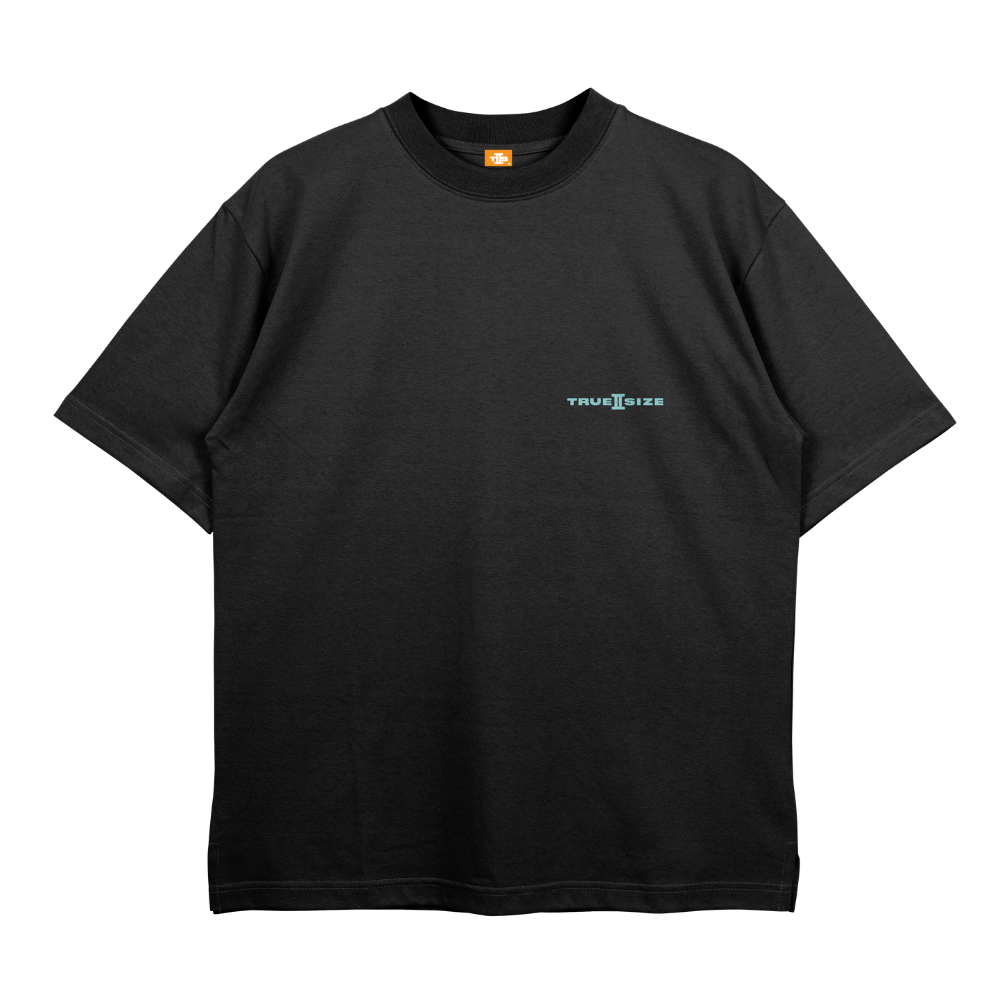 True 2 Size Essential Tee Black Turquoise