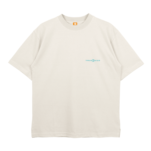 True 2 Size Essential Tee White Turquoise