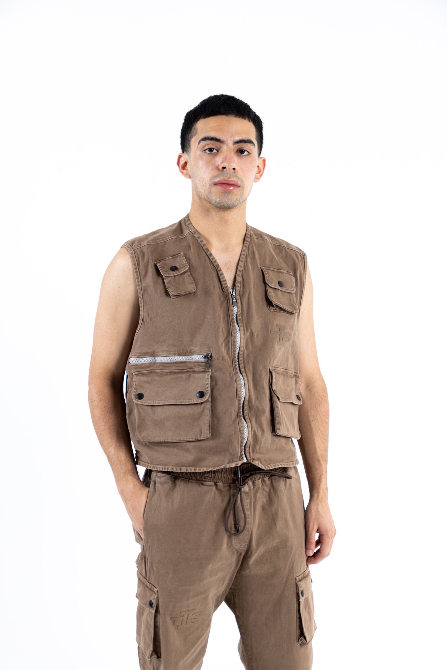 Mocha Cargo Vest